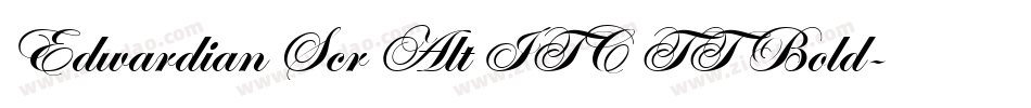 Edwardian Scr Alt ITC TT Bold字体转换
